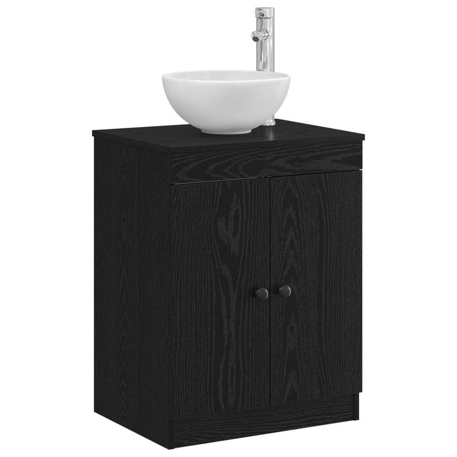 Badkamerkast Zwart 54 x 41 x 70 cm Bewerkt hout