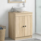 Badkamerkast 54x41x70 cm bewerkt hout sonoma eiken