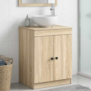 Badkamerkast 54x41x70 cm bewerkt hout sonoma eiken