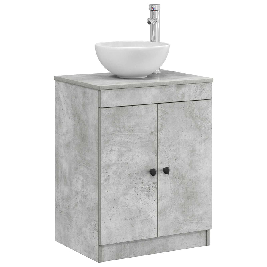 Badkamerkast Betongrijs 54 x 41 x 70 cm Bewerkt hout
