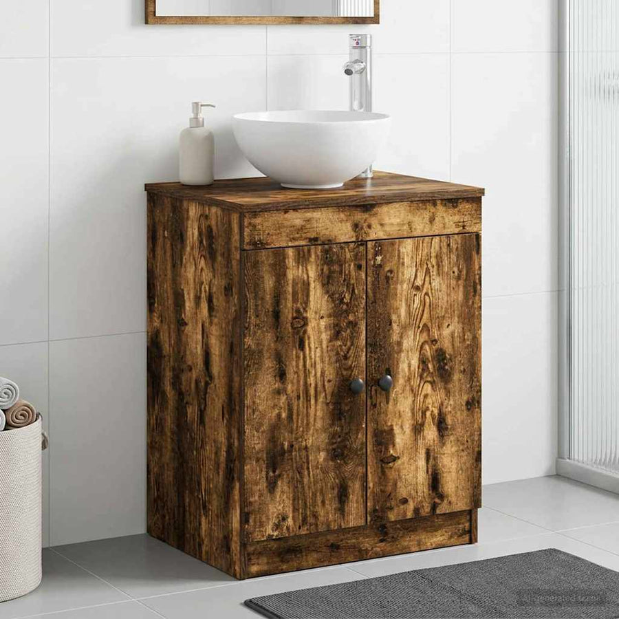 Badkamerkast Gerookt eiken 54 x 41 x 70 cm Bewerkt hout