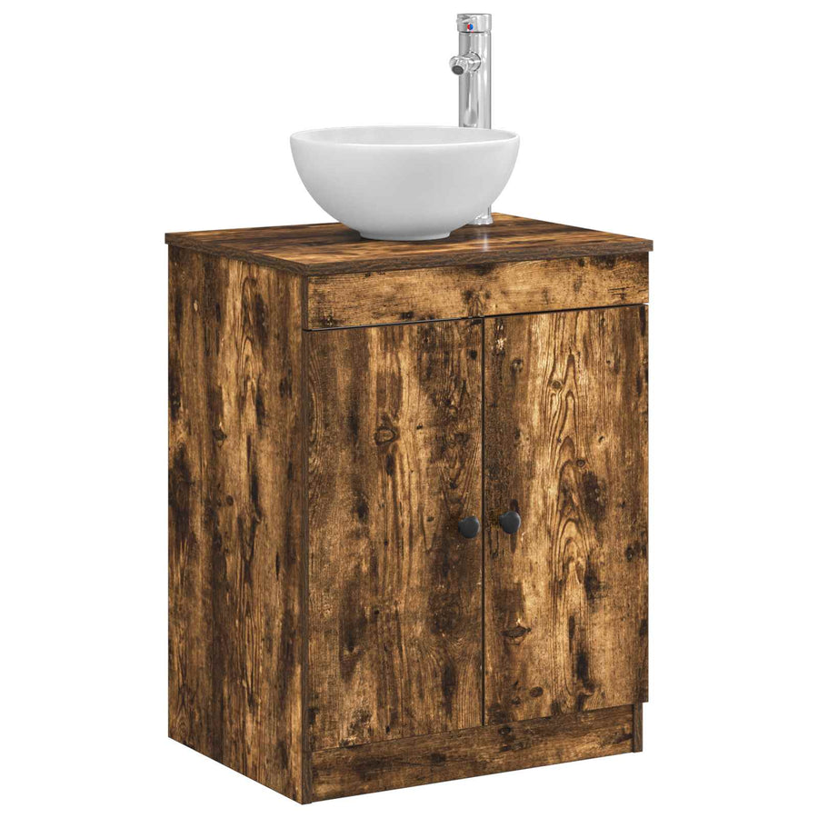 Badkamerkast Gerookt eiken 54 x 41 x 70 cm Bewerkt hout