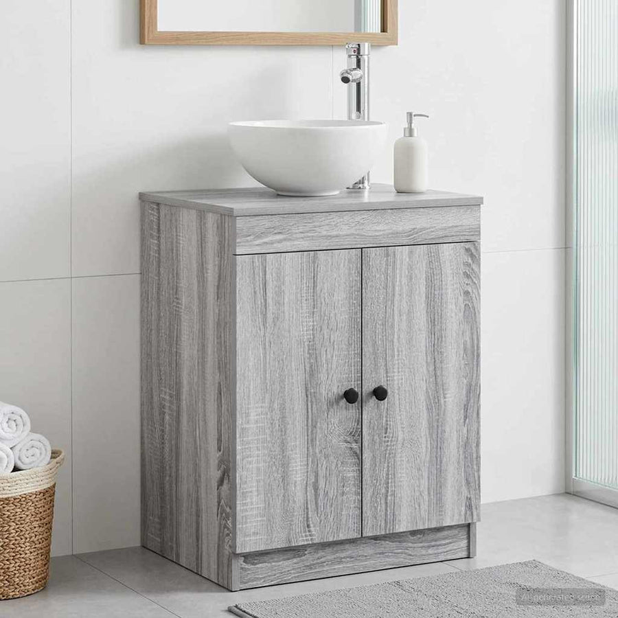 Badkamerkast Grijs Sonoma 54 x 41 x 70 cm Bewerkt hout