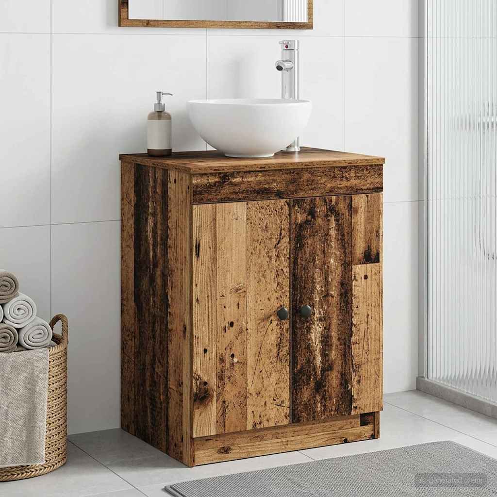 Badkamerkast Oud hout 54 x 41 x 70 cm Bewerkt hout