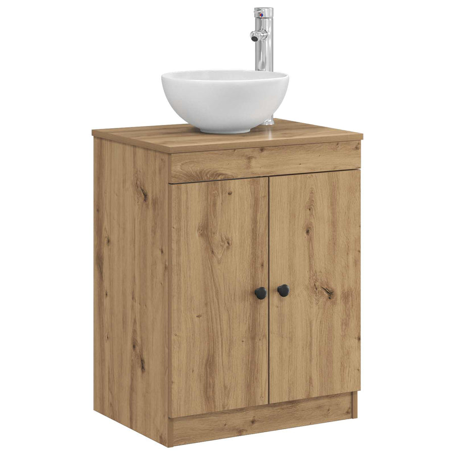 Badkamerkast Artisanaal eiken 54 x 41 x 70 cm Bewerkt hout