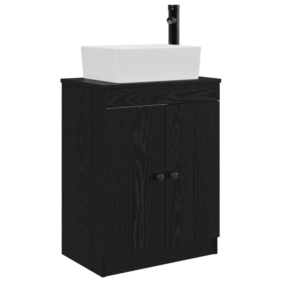 Badkamermeubel met Wasbak Zwart 54 x 35 x 83 cm Bewerkt hout