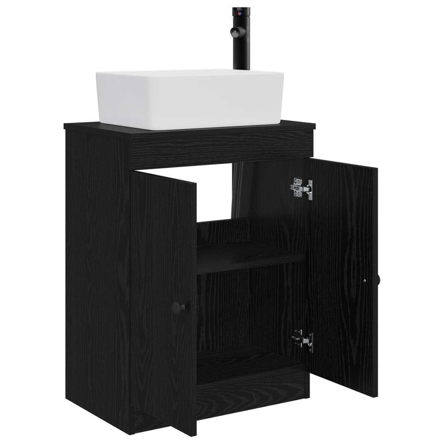 Badkamermeubel met Wasbak Zwart 54 x 35 x 83 cm Bewerkt hout