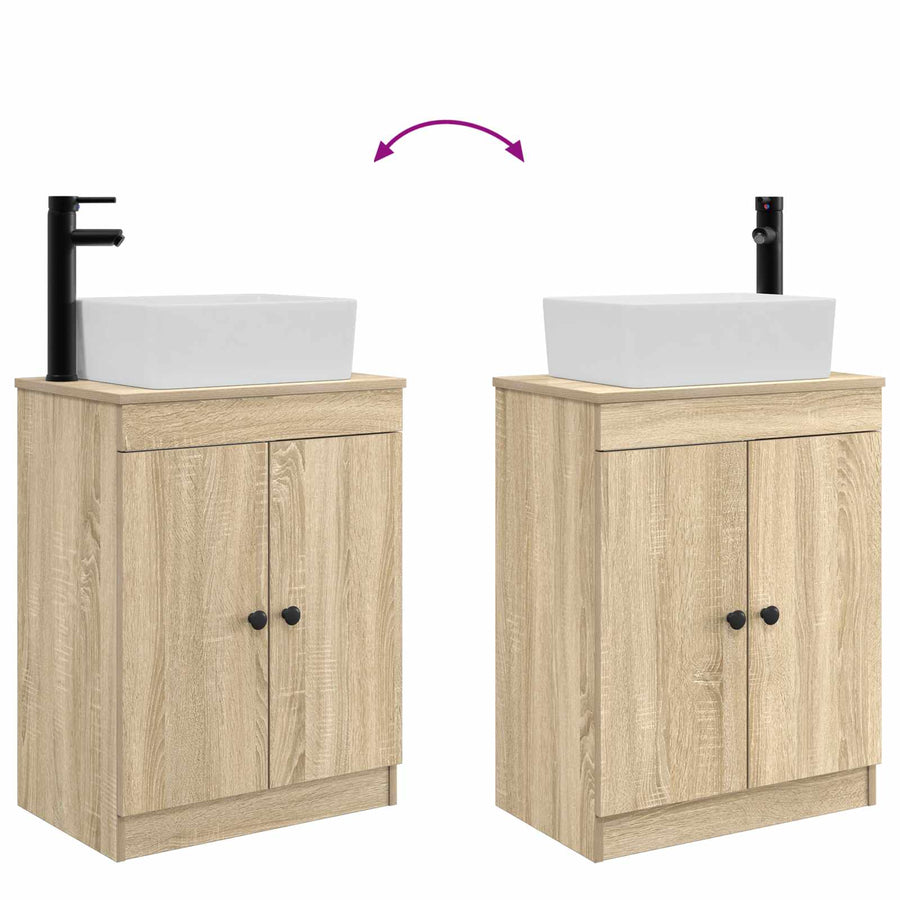 Badkamermeubel met Wasbak Sonoma Eiken 54 x 35 x 83 cm