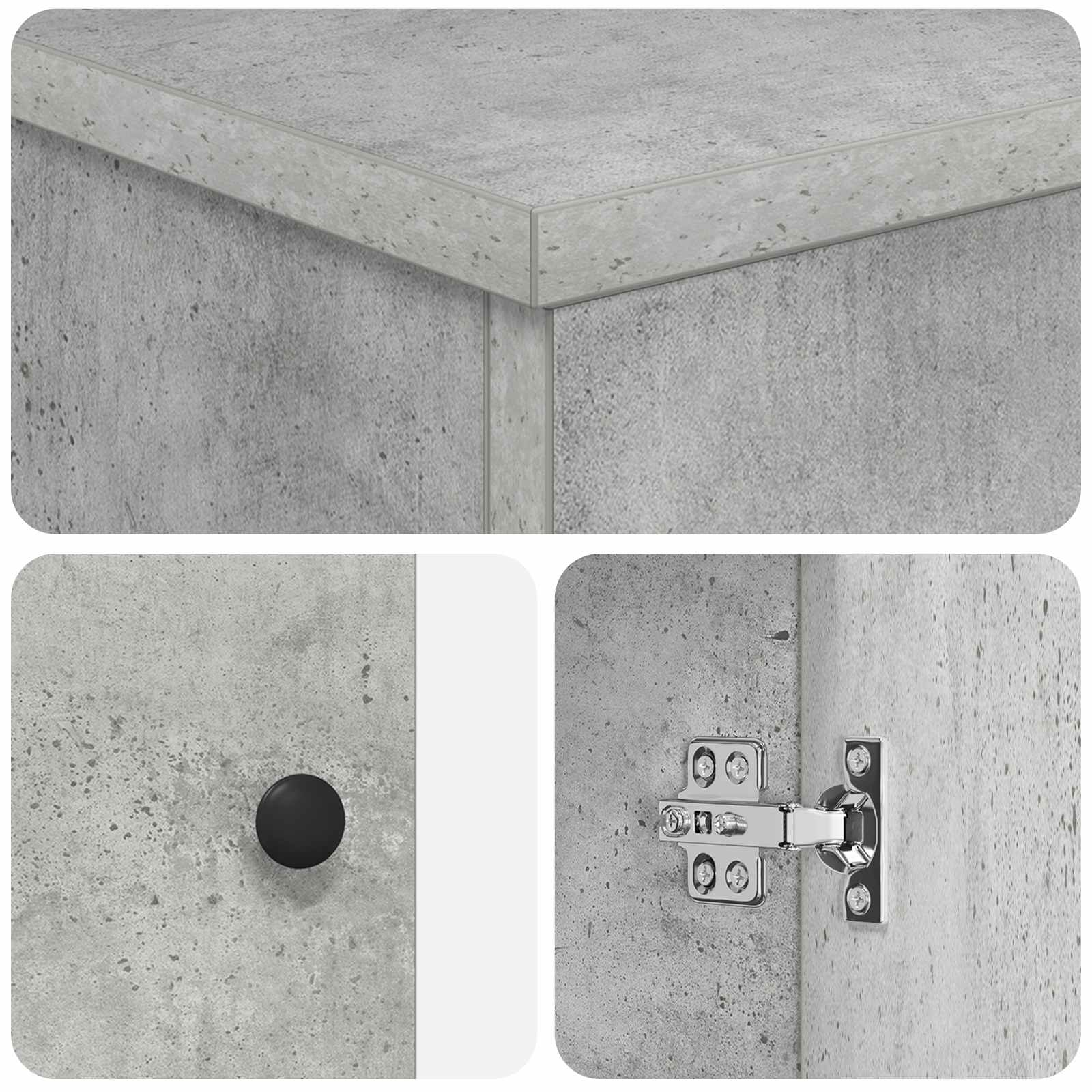 Badkamermeubel met Wasbak Betongrijs 54 x 35 x 83 cm