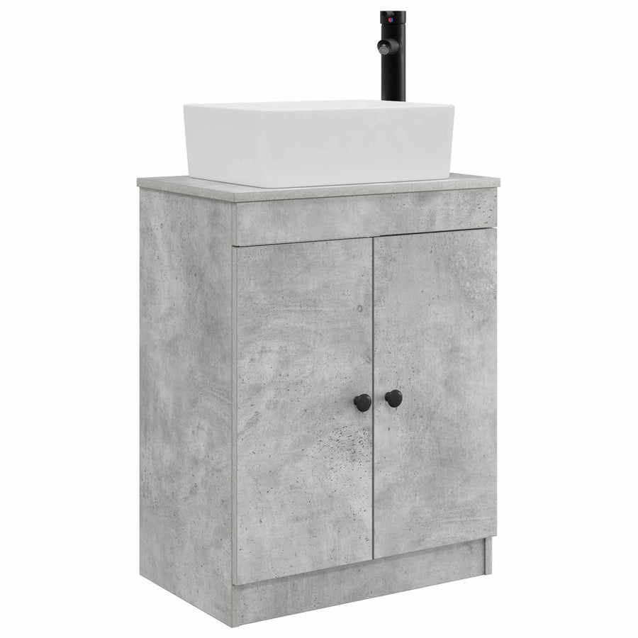 Badkamermeubel met Wasbak Betongrijs 54 x 35 x 83 cm