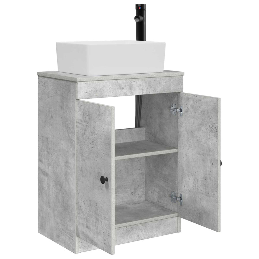Badkamermeubel met Wasbak Betongrijs 54 x 35 x 83 cm