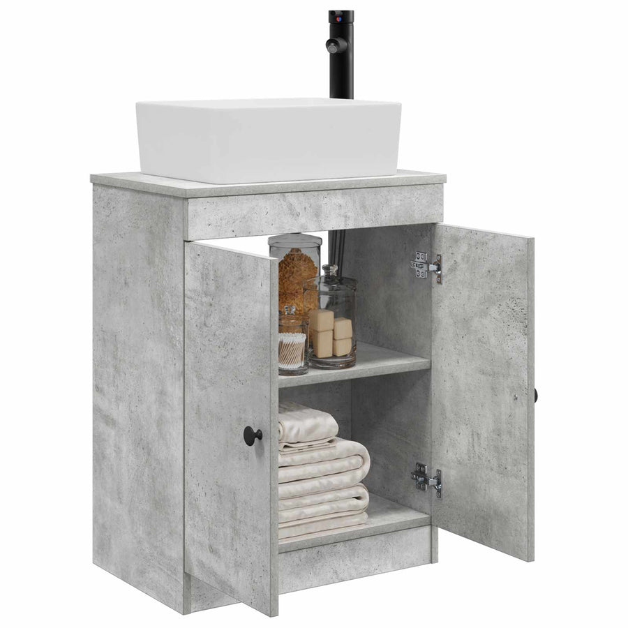 Badkamermeubel met Wasbak Betongrijs 54 x 35 x 83 cm