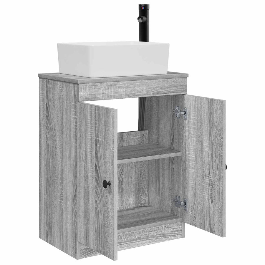 Badkamermeubel met Wasbak Grijs Sonoma 54 x 35 x 83 cm