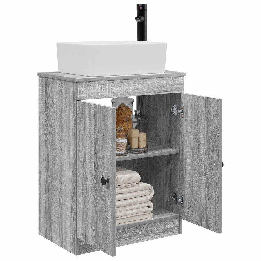Badkamermeubel met Wasbak Grijs Sonoma 54 x 35 x 83 cm
