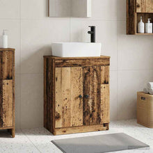 Badkamermeubel met Wasbak Oud hout 54 x 35 x 83 cm Bewerkt hout