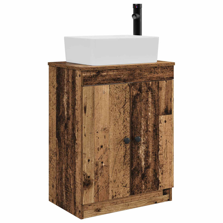 Badkamermeubel met Wasbak Oud hout 54 x 35 x 83 cm Bewerkt hout
