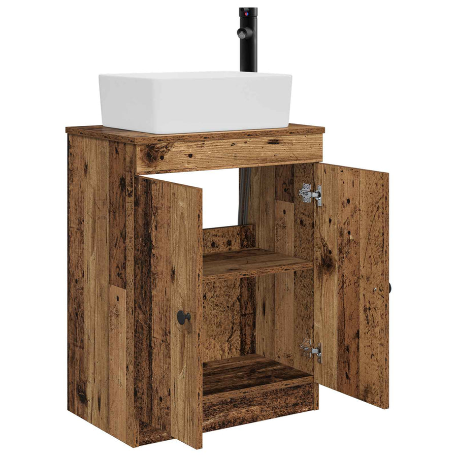 Badkamermeubel met Wasbak Oud hout 54 x 35 x 83 cm Bewerkt hout