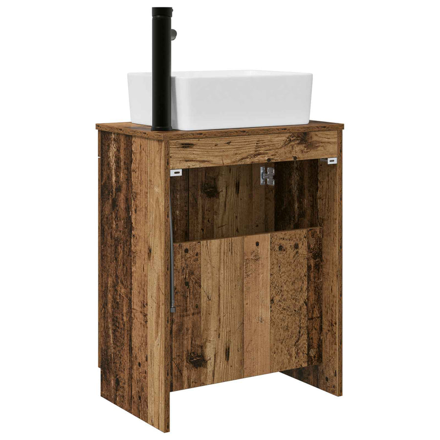 Badkamermeubel met Wasbak Oud hout 54 x 35 x 83 cm Bewerkt hout