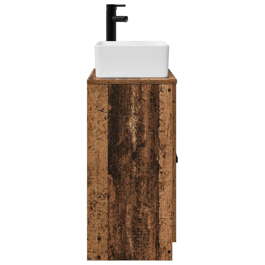 Badkamermeubel met Wasbak Oud hout 54 x 35 x 83 cm Bewerkt hout