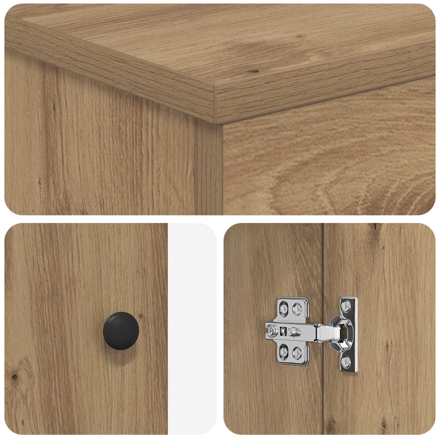 Badkamermeubel met Wasbak Artisanaal eiken 54 x 35 x 83 cm