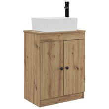 Badkamermeubel met Wasbak Artisanaal eiken 54 x 35 x 83 cm