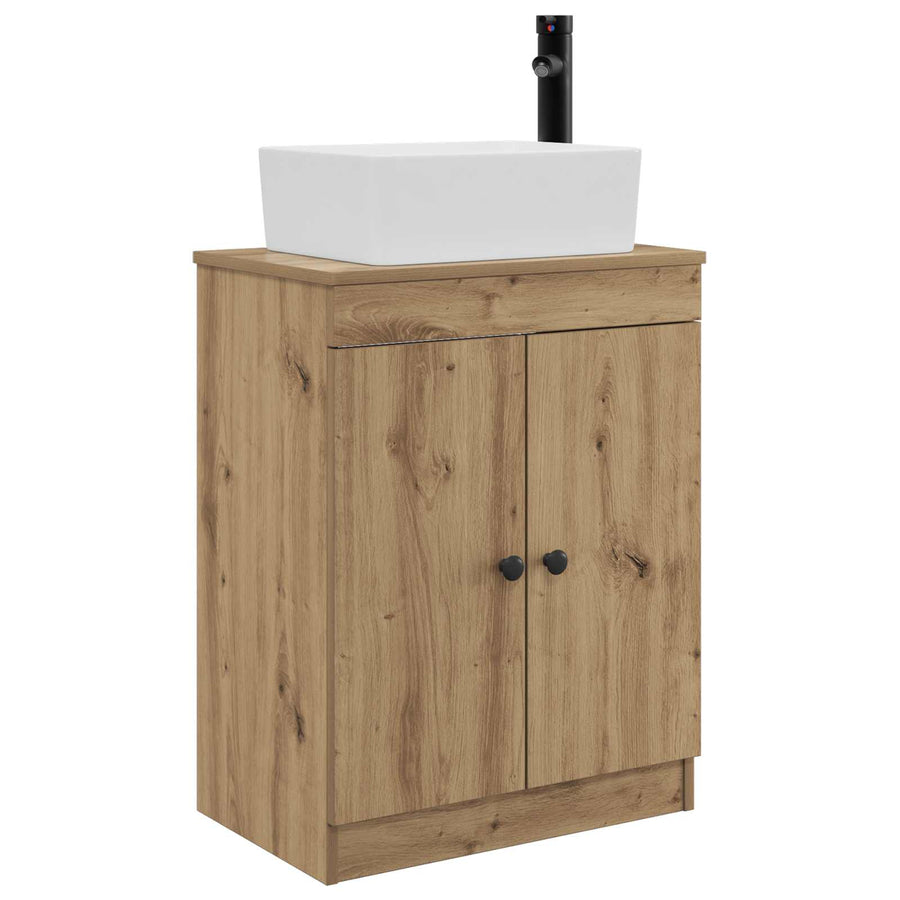 Badkamermeubel met Wasbak Artisanaal eiken 54 x 35 x 83 cm