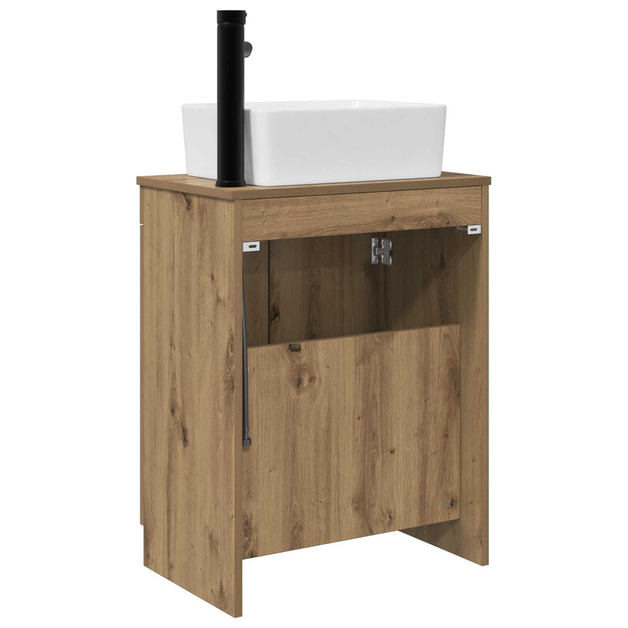 Badkamermeubel met Wasbak Artisanaal eiken 54 x 35 x 83 cm