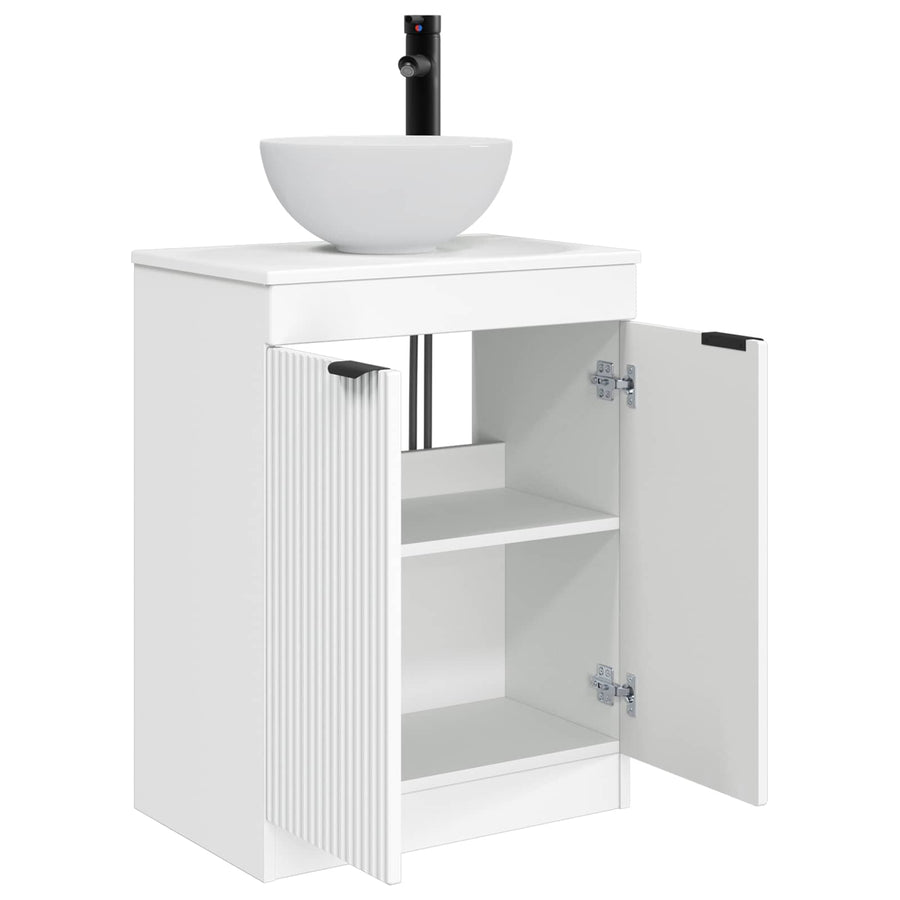 Badkamermeubel met Wasbak Wit 54 x 35 x 83 cm Bewerkt hout