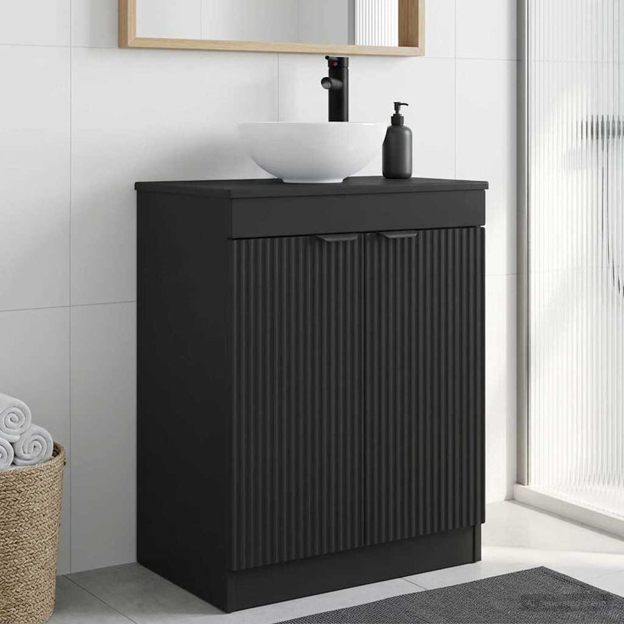 Badkamermeubel met Wasbak Zwart 54 x 35 x 83 cm Bewerkt hout