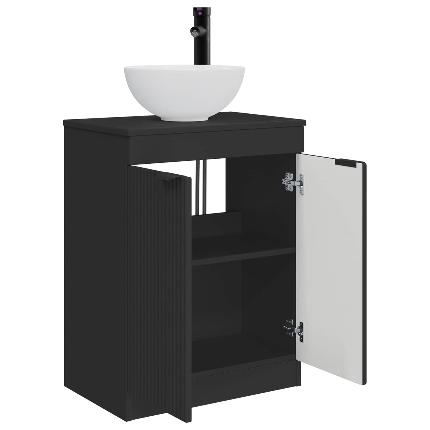 Badkamermeubel met Wasbak Zwart 54 x 35 x 83 cm Bewerkt hout