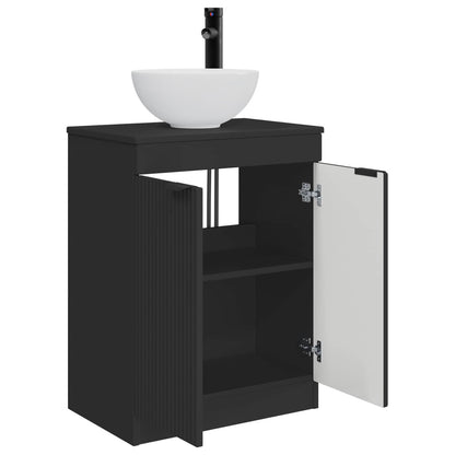 Badkamermeubel met Wasbak Zwart 54 x 35 x 83 cm Bewerkt hout