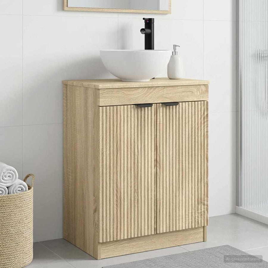 Badkamermeubel met Wasbak Sonoma Eiken 54 x 35 x 83 cm
