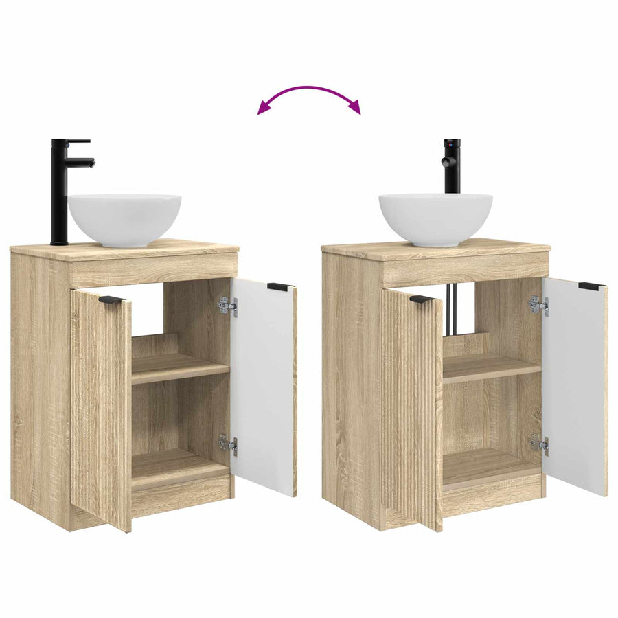 Badkamermeubel met Wasbak Sonoma Eiken 54 x 35 x 83 cm