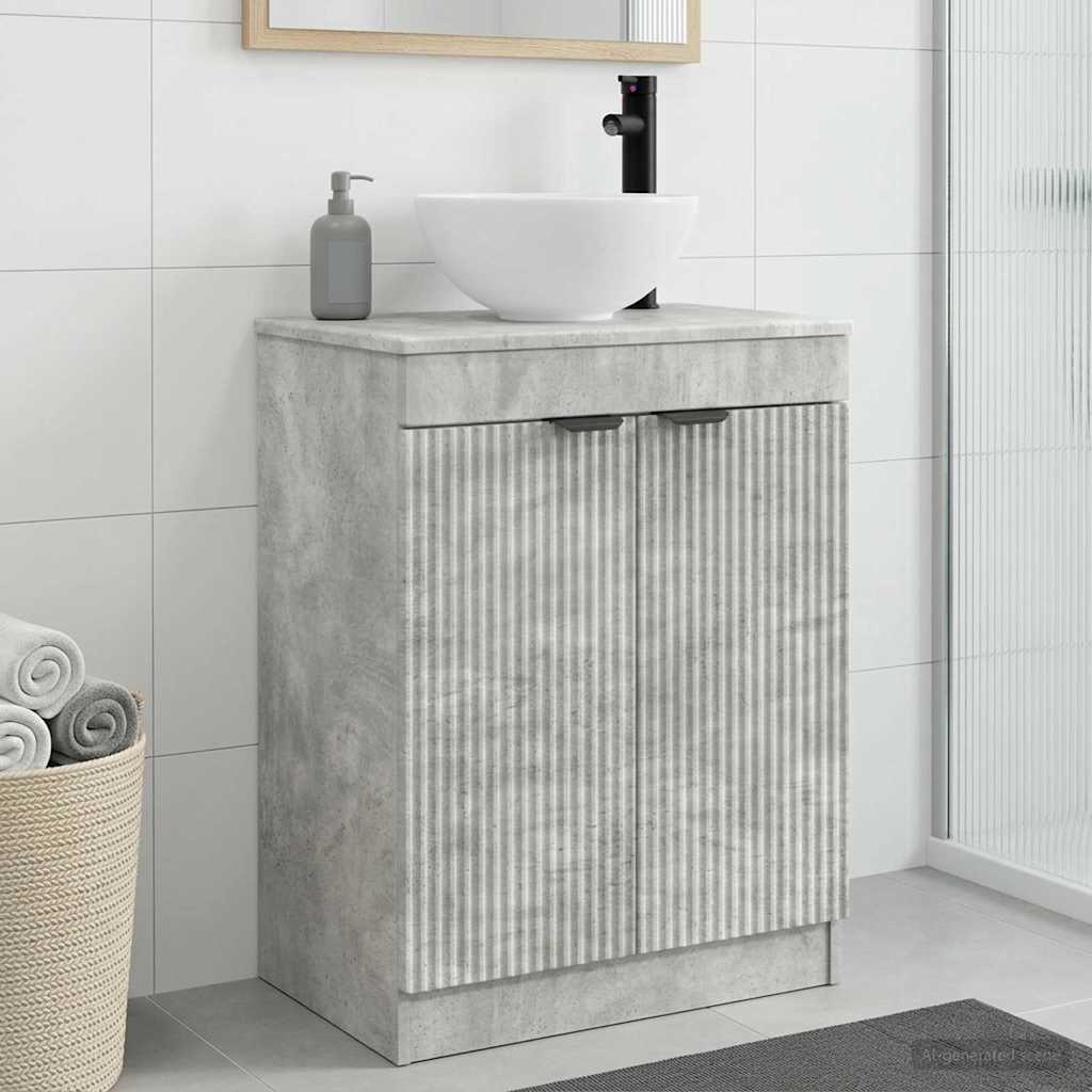 Badkamermeubel met Wasbak Betongrijs 54 x 35 x 83 cm