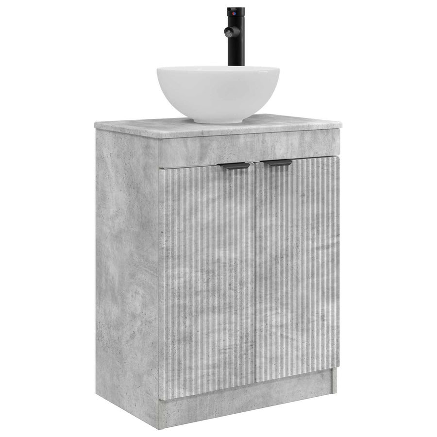 Badkamermeubel met Wasbak Betongrijs 54 x 35 x 83 cm