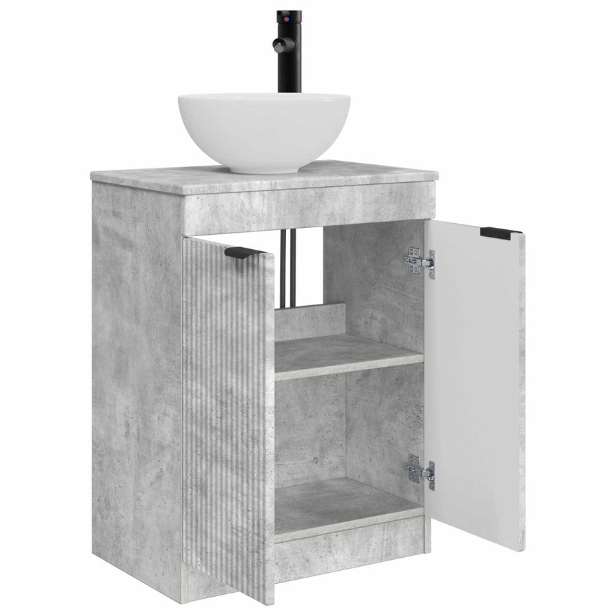 Badkamermeubel met Wasbak Betongrijs 54 x 35 x 83 cm