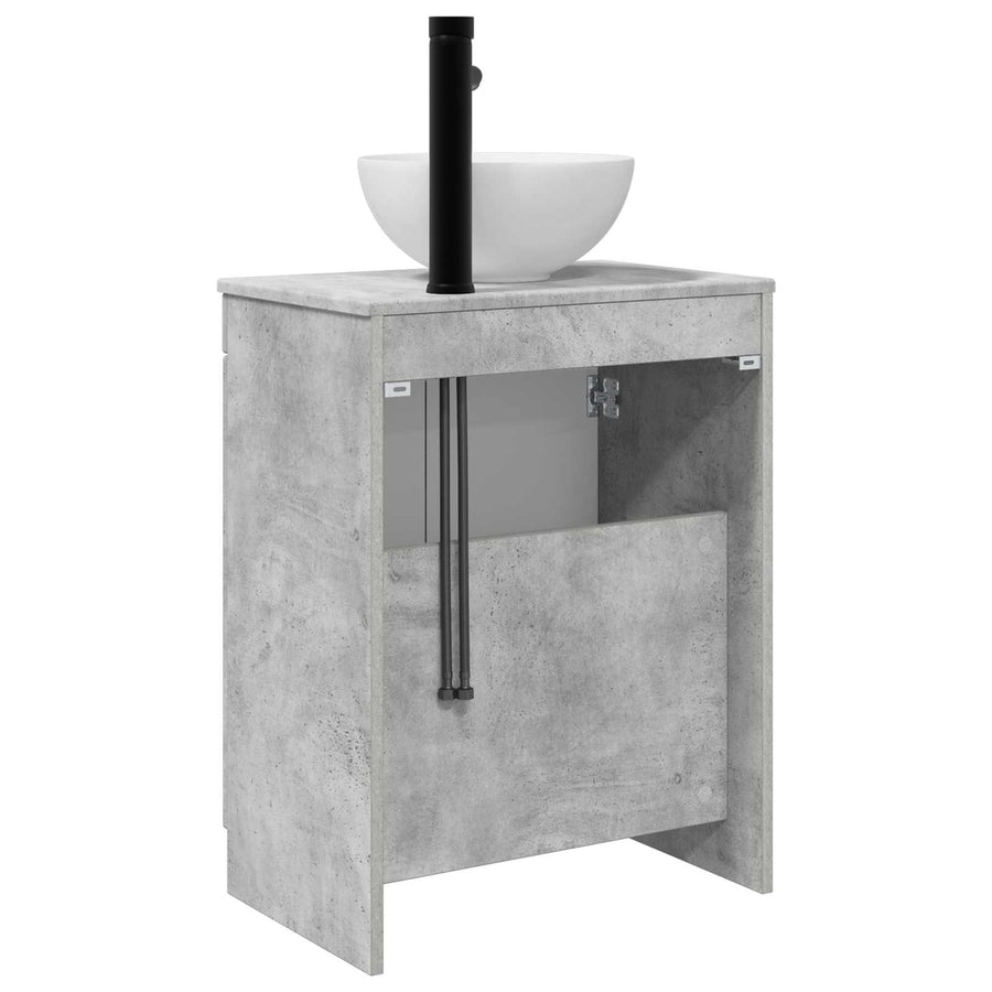 Badkamermeubel met Wasbak Betongrijs 54 x 35 x 83 cm
