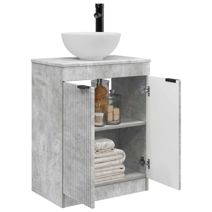 Badkamermeubel met Wasbak Betongrijs 54 x 35 x 83 cm