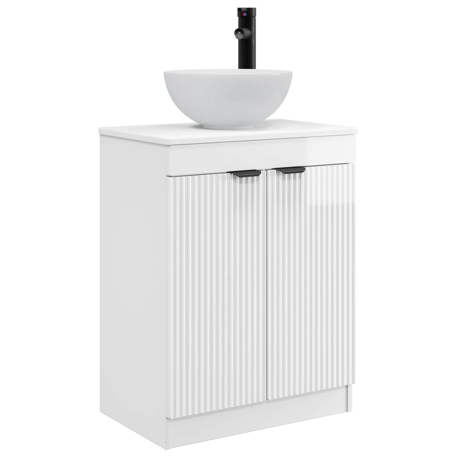 Badkamermeubel met Wasbak Hoogglans Wit 54 x 35 x 83 cm