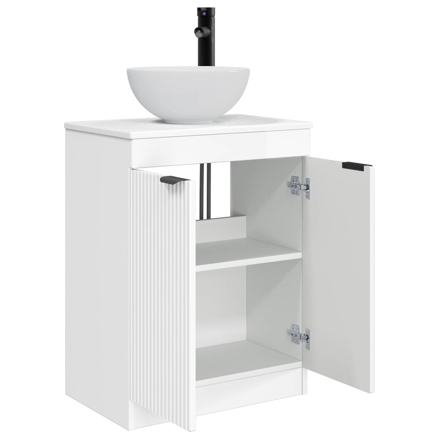 Badkamermeubel met Wasbak Hoogglans Wit 54 x 35 x 83 cm