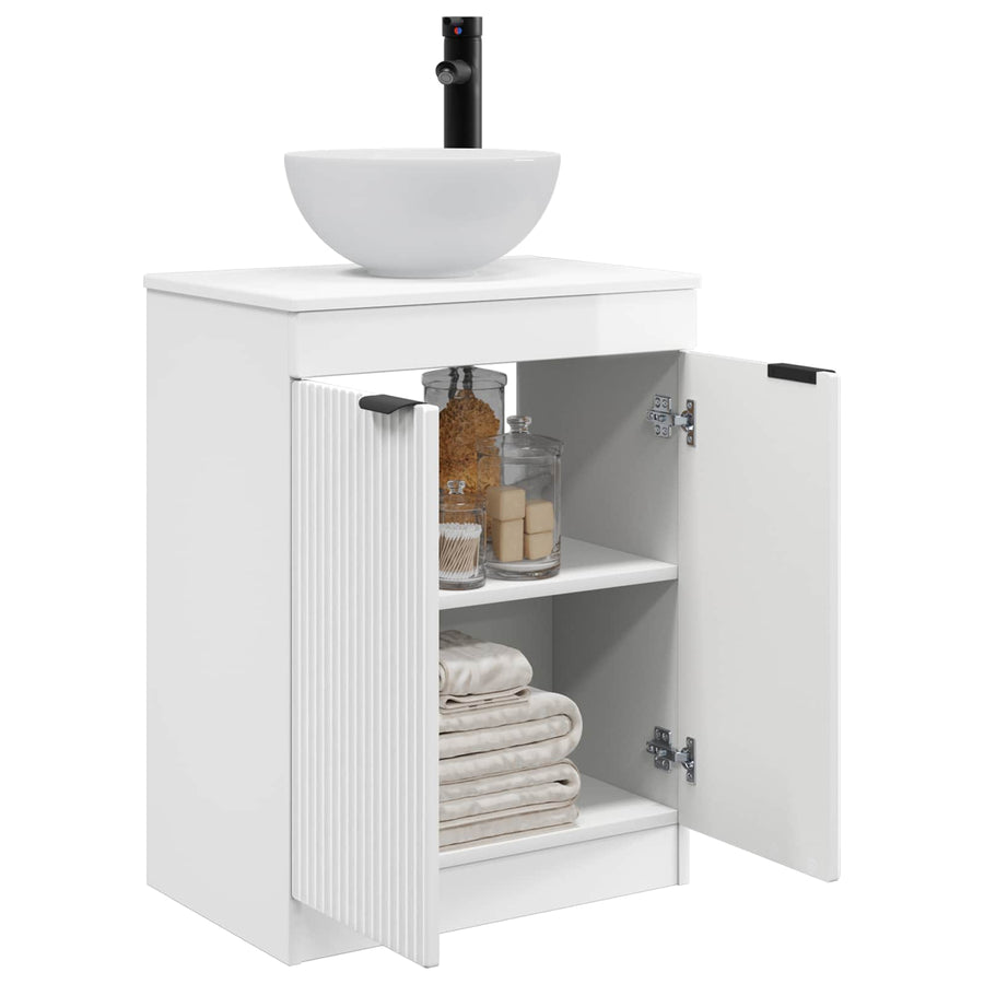 Badkamermeubel met Wasbak Hoogglans Wit 54 x 35 x 83 cm