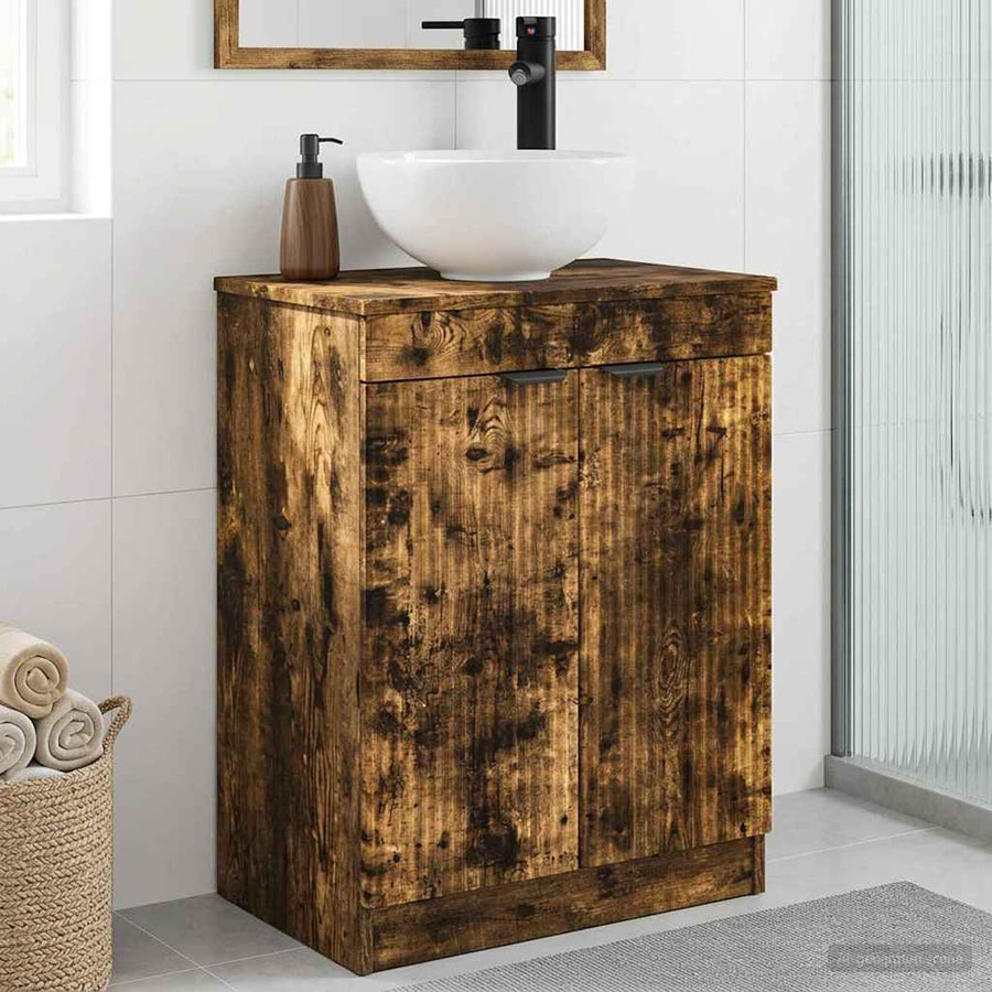 Badkamermeubel met Wasbak Gerookt eiken 54 x 35 x 83 cm