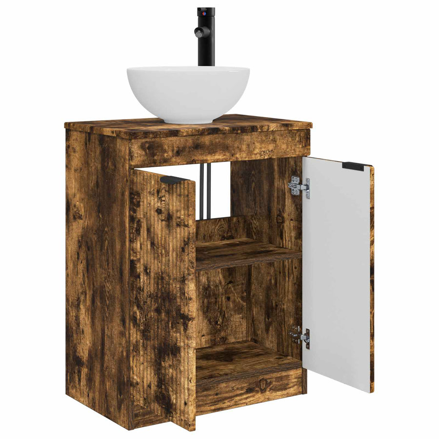 Badkamermeubel met Wasbak Gerookt eiken 54 x 35 x 83 cm
