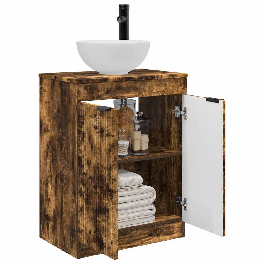 Badkamermeubel met Wasbak Gerookt eiken 54 x 35 x 83 cm