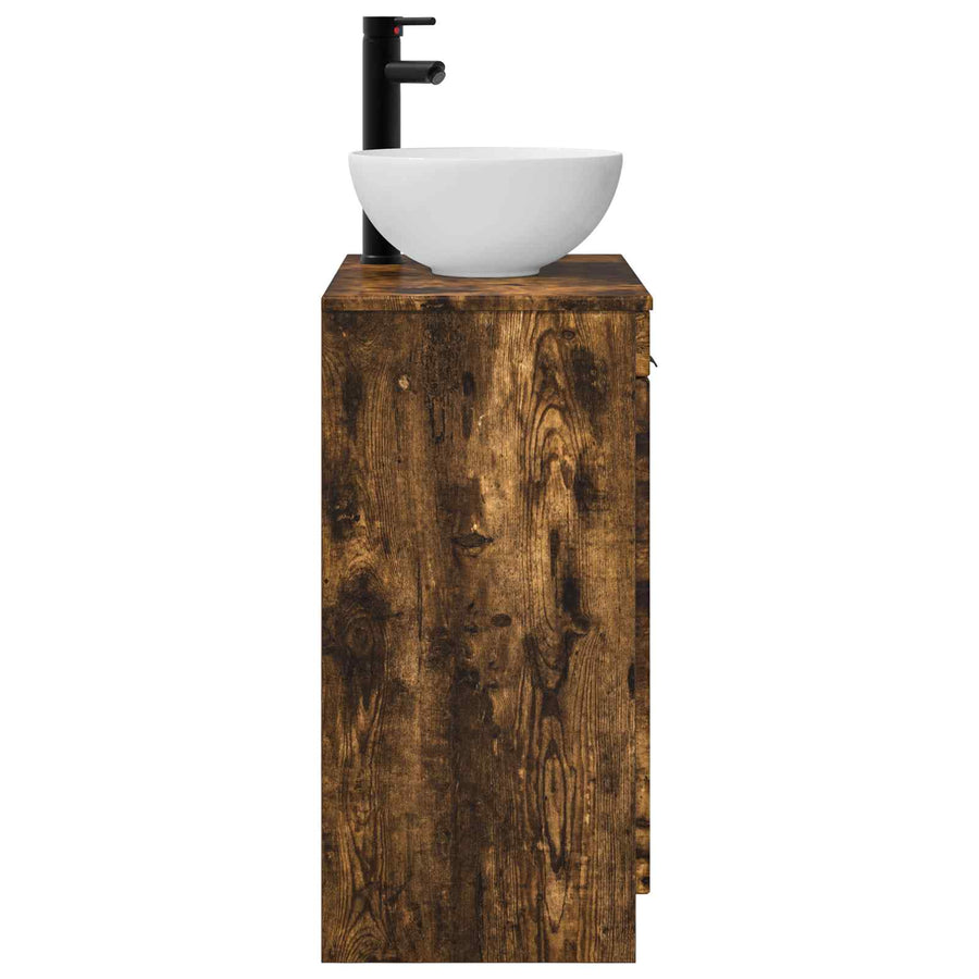 Badkamermeubel met Wasbak Gerookt eiken 54 x 35 x 83 cm