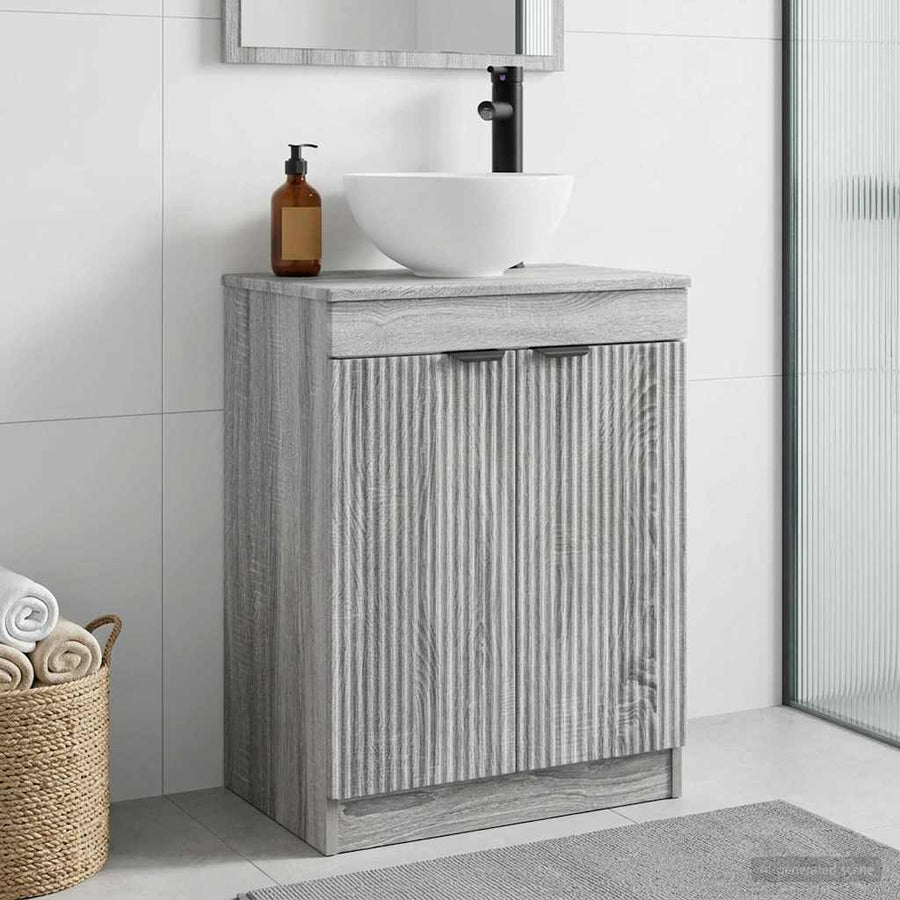 Badkamermeubel met Wasbak Grijs Sonoma 54 x 35 x 83 cm