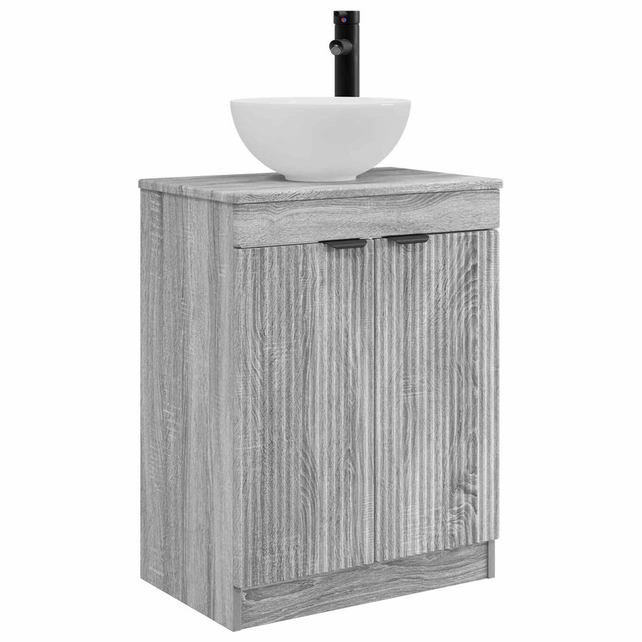 Badkamermeubel met Wasbak Grijs Sonoma 54 x 35 x 83 cm