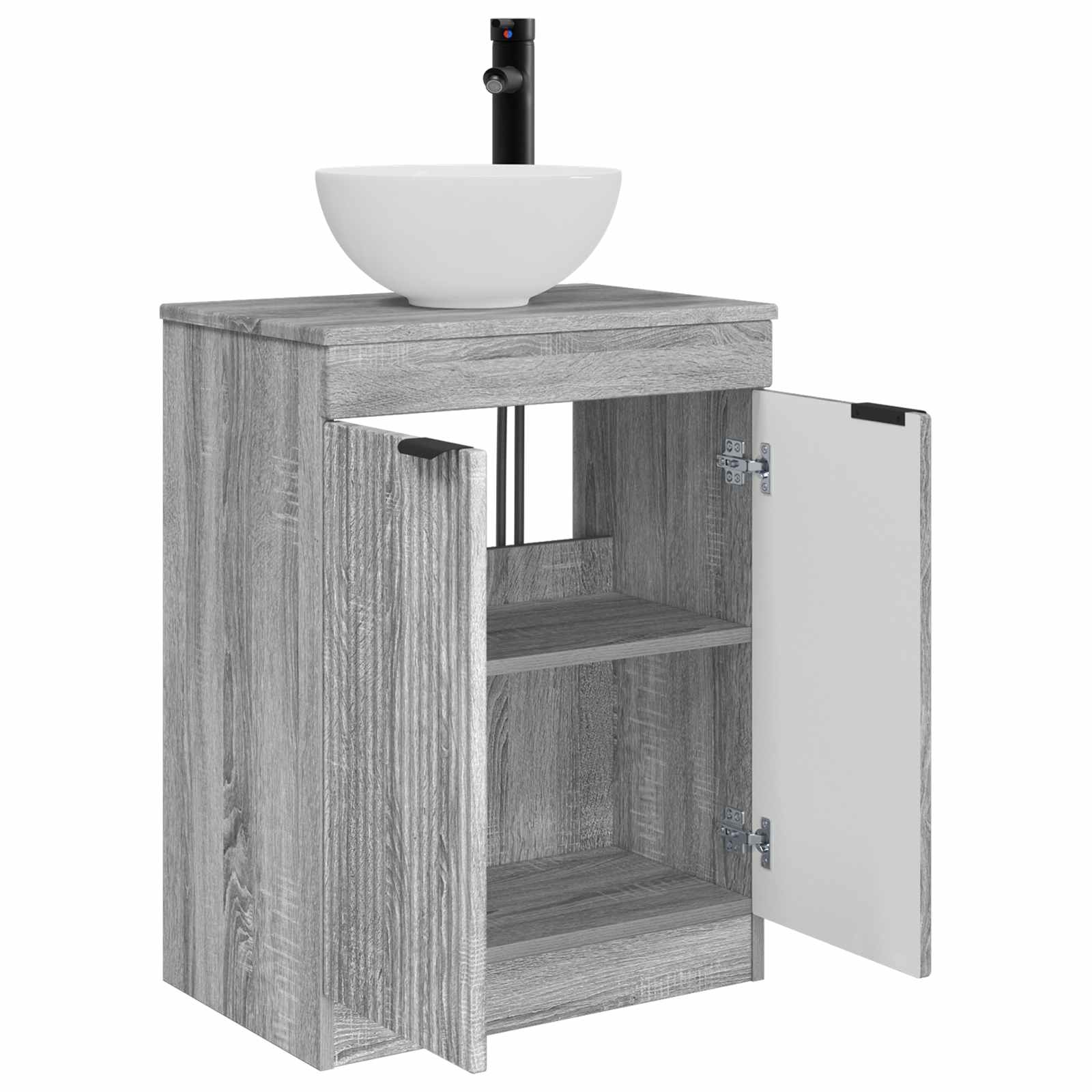 Badkamermeubel met Wasbak Grijs Sonoma 54 x 35 x 83 cm