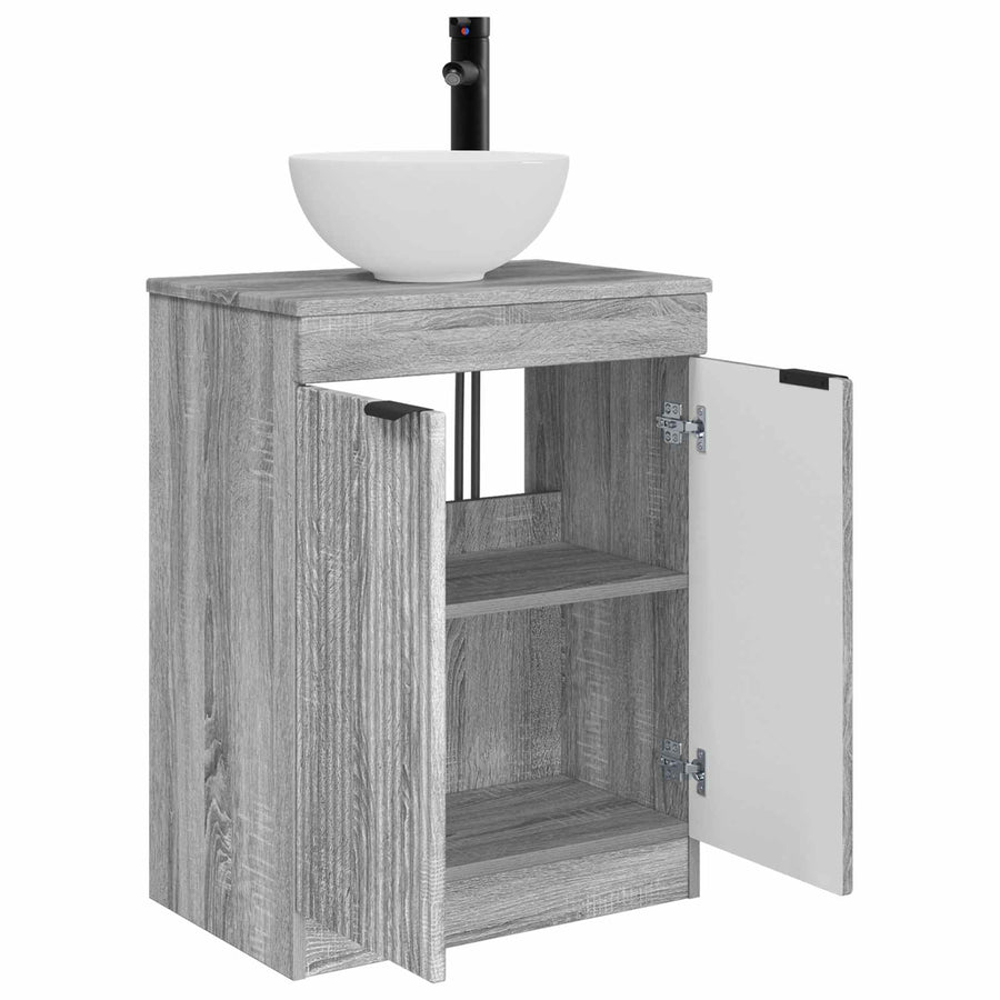 Badkamermeubel met Wasbak Grijs Sonoma 54 x 35 x 83 cm