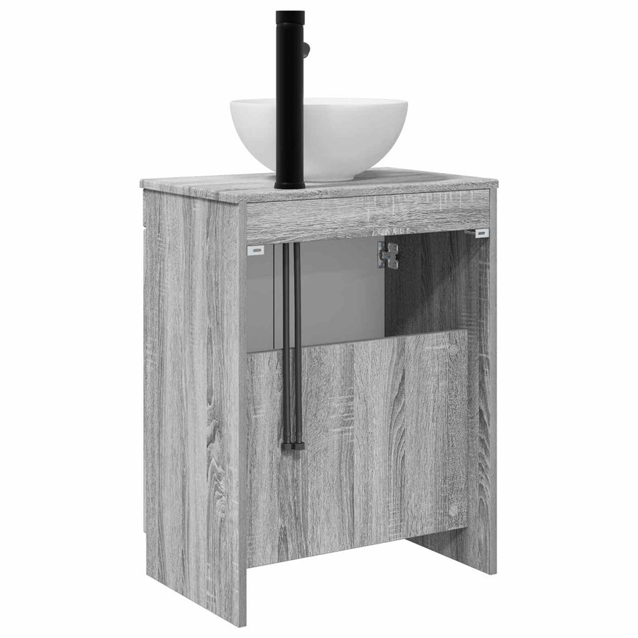 Badkamermeubel met Wasbak Grijs Sonoma 54 x 35 x 83 cm